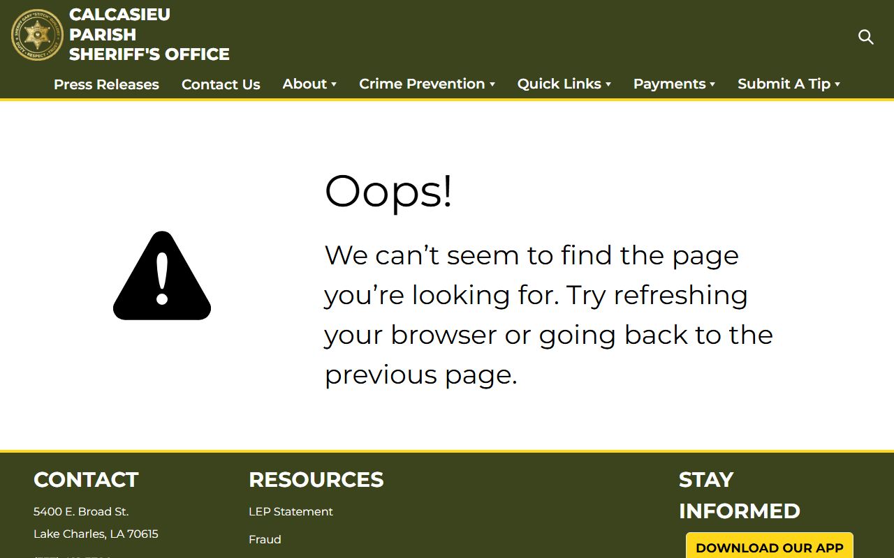 calcasieu parish police blotter inmate roster search