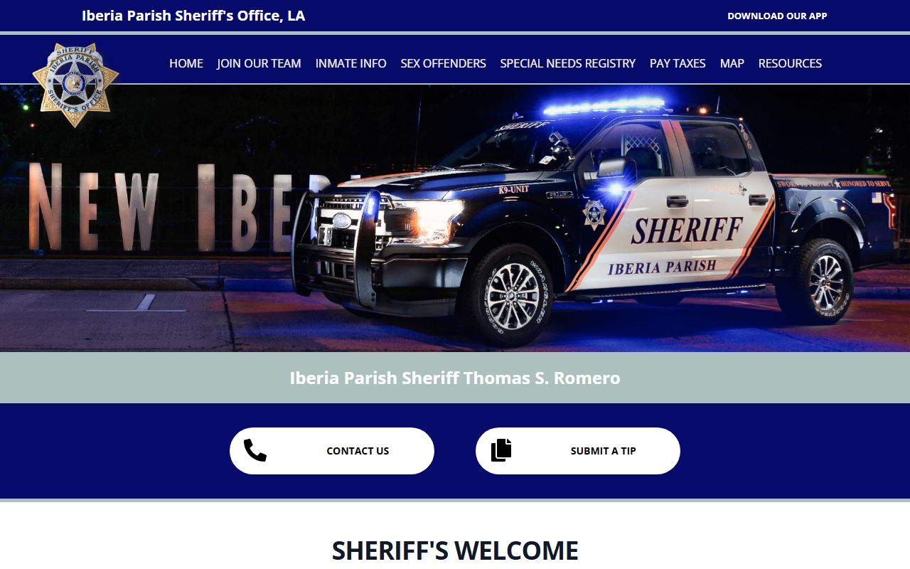 iberia parish police blotter sheriff's office homepage