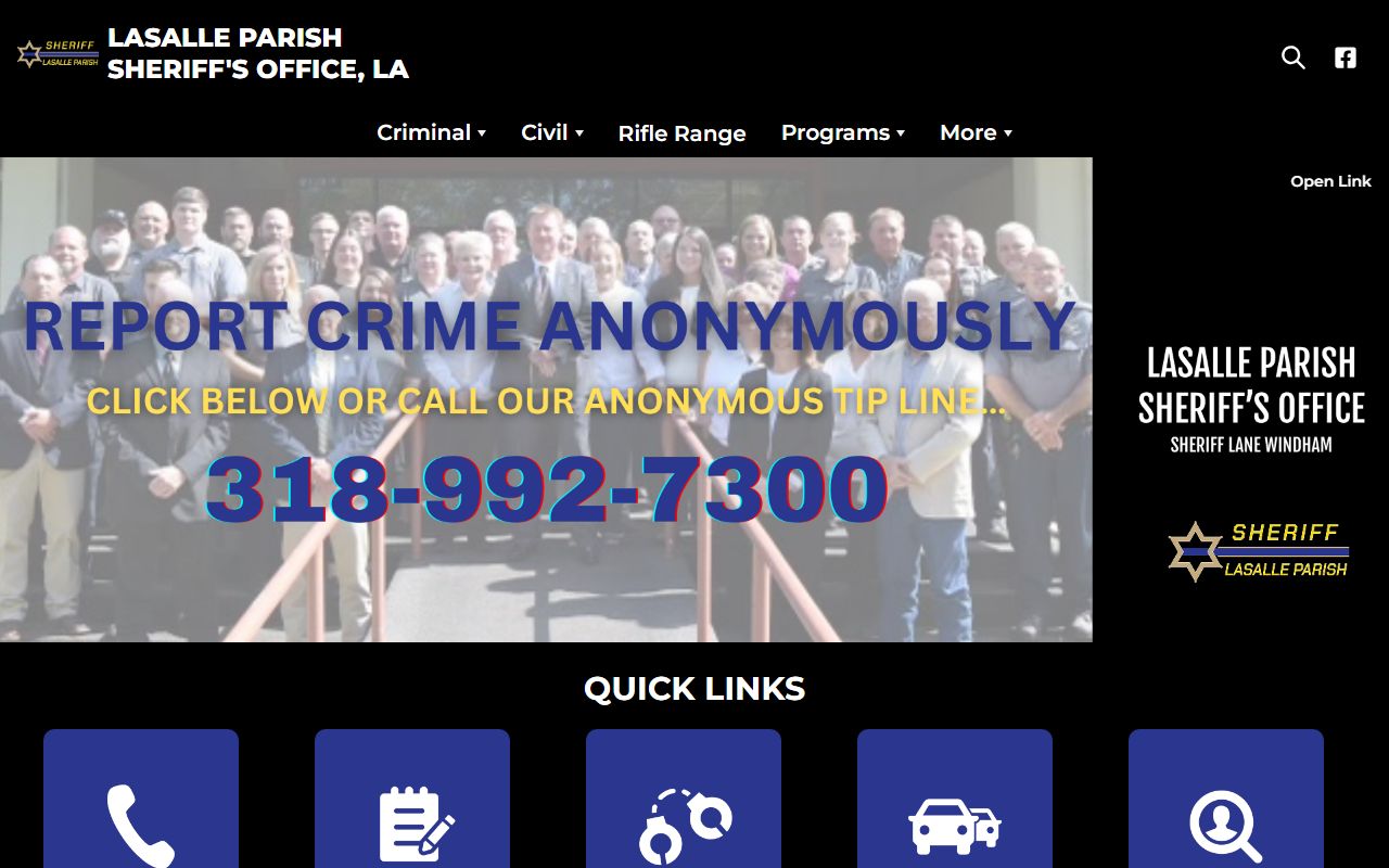 lasalle parish police blotter sheriff's office homepage