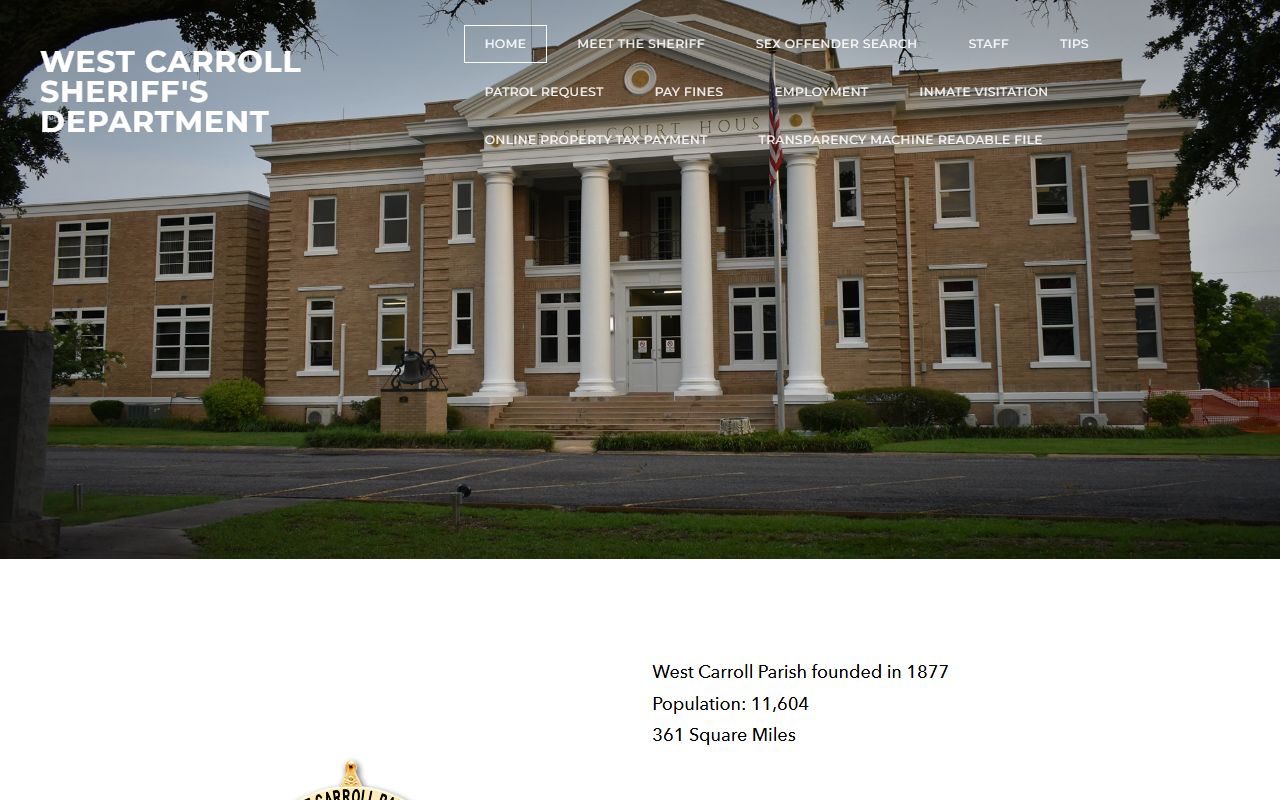 west carroll parish police blotter sheriff office homepage
